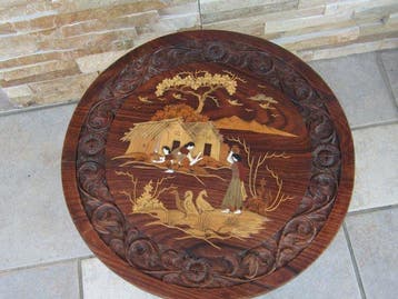 Salontafel - koffietafel - Hout - Indisch tafeltje, Antiek en Kunst