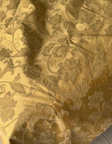 San Leucio top quality - Exclusif damassé en soie dorée, Antiquités & Art
