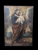 Escuela colonial (XVIII) - San José con el Niño