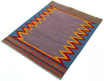 Handgeweven Designer Kelim - Kelim - 113 cm - 92 cm, Nieuw