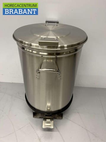 Poubelle en acier inoxydable avec commande au pied 50 litres, Verzenden