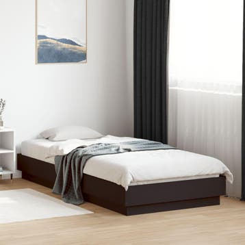 vidaXL Bedframe bewerkt hout zwart 100x200 cm, Verzenden, Nieuw