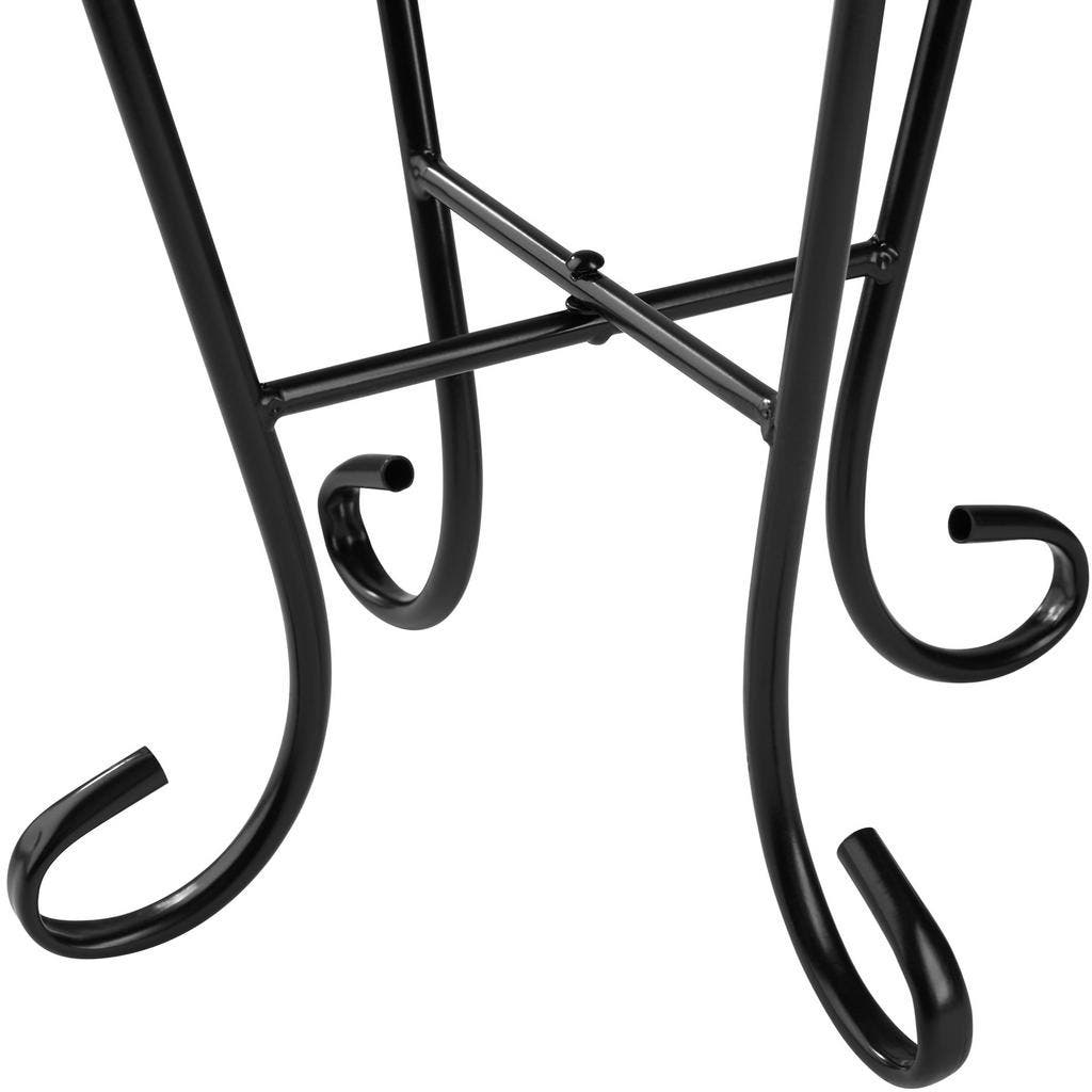 tectake® Mozaïek Balkonhangtafel - Halfrond Design - Opklapbare Balkontafel met