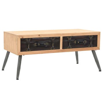 vidaXL Salontafel 115x55x50 cm massief vurenhout, Huis en Inrichting, Tafels | Bijzettafels, Verzenden, Nieuw