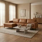 Leren hoekbank Match - 2.5-zits arm rechts + Longchair arm, Huis en Inrichting, 250 tot 300 cm, Bohemian, Industrieel, Modern, Scandinavisch