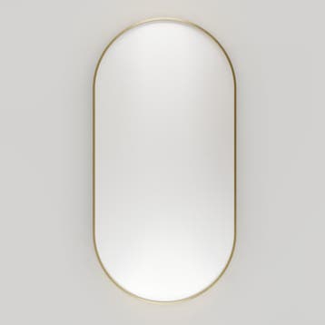 Spiegel Haceka Deco Ovaal 80x40cm Geborsteld Goud, Ophalen of Verzenden, Nieuw, Bad