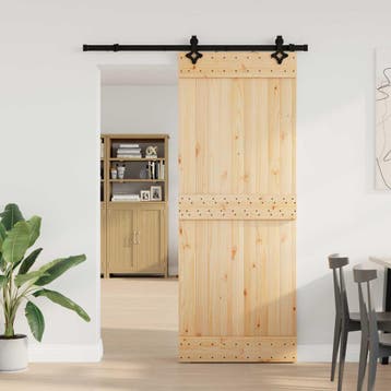 vidaXL Schuifdeur NARVIK Naturel en Zwart 80 x 210 cm (152,5, Verzenden, Nieuw
