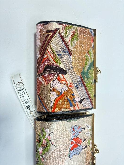 Set van 2 vintage Japanse Nishijin-Ori-brokaat portemonnees, Antiek en Kunst, Antiek | Overige Antiek