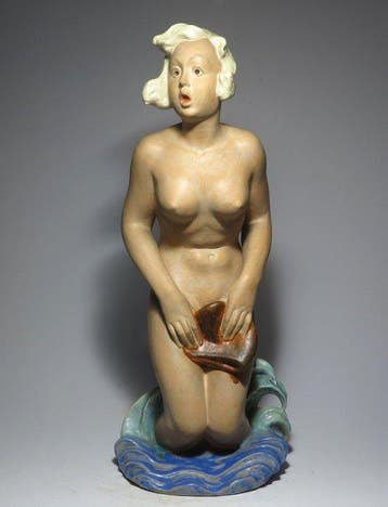 Sculpture, Lady Sculpture (44cm) - 44 cm - Terre cuite