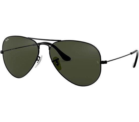 Ray-Ban Aviator Zonnebril - RB3025 - 58 mm - Zwart/Groen, Bijoux, Sacs & Beauté, Lunettes de Soleil & Lunettes | Hommes, Envoi