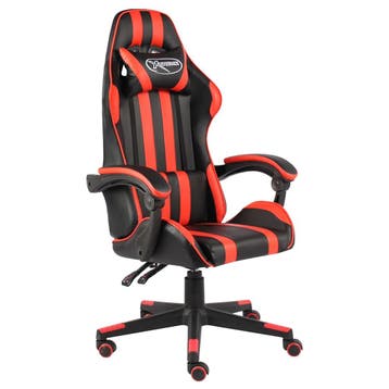 vidaXL Racestoel kunstleer zwart en rood, Verzenden