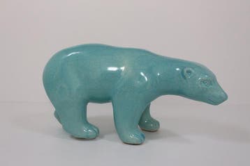 L&V Ceram - Beeld, Ijsbeer - 40 cm - Aardewerk, Antiek en Kunst