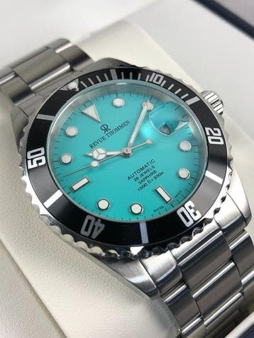 Revue Thommen - Diver Automatic Submariner Turquoise -, Nieuw