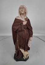 Sculpture, heilige Margaretha van Cortona - 35 cm - Plâtre