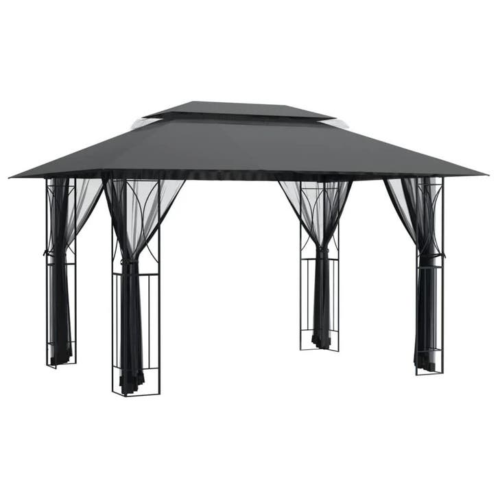 Prieel 4x3m Staal | Tweede kansje | OP = OP, Tuin en Terras, Partytenten, Minder dan 4 meter, Minder dan 5 meter, Minder dan 2 meter