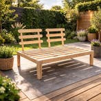 Houten palletbank - 83,5 x 120 x 70 cm | 2-persoons, Huis en Inrichting, Verzenden, Nieuw