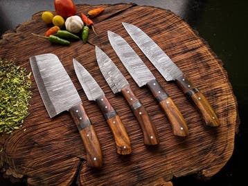 Keukenmes - Kitchen knife set - U268 - Staal, Hout,