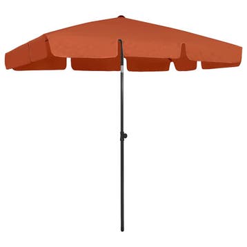 vidaXL Strandparasol 200x125 cm terracottakleurig, Verzenden
