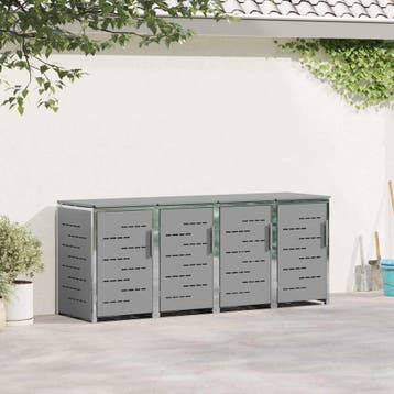 vidaXL Containerombouw Roestvrij staal Grijs, Verzenden