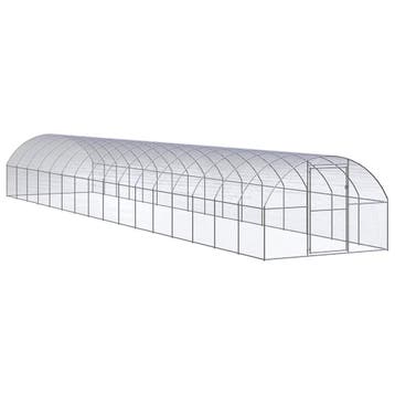 vidaXL Kippenren 3x16x2 m gegalvaniseerd staal, Verzenden