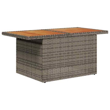 vidaXL Tuinbank Set met opslag 6 pcs Grijs Poly rattan, Verzenden, Nieuw