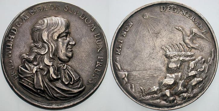 Zilver medaille ohne Jahr (um 1675) Bielefelder medaille..., Timbres & Monnaies, Pièces & Médailles, Envoi