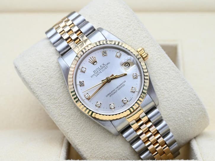 Rolex Datejust Ref. 68273 Year 1992 (Box & Papers), Handtassen en Accessoires, Horloges | Dames, Goud, Zo goed als nieuw, Goud