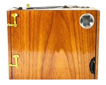 Houghton Klito 3¼ x 4¼ Box Camera - Custom Walnut Restored