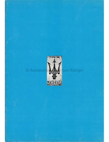 1978 MASERATI PORTFOLIO BROCHURE, Nieuw