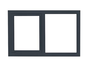 PVC vast-draaikiep b150xh80 cm Antraciet, Ophalen of Verzenden, Gevelraam of Ruit