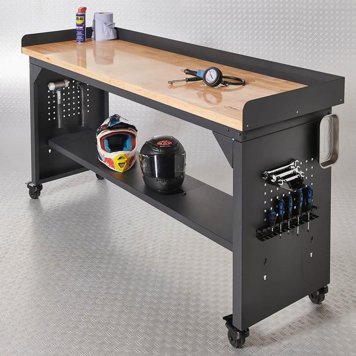 Datona Werkbank PRO met eiken werkblad en legbord, Doe-het-zelf en Bouw, Werkbanken, Ophalen of Verzenden
