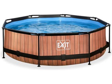 EXIT Wood Frame Zwembad ø300 - Opzetzwembad - Filterpomp -, Verzenden, Nieuw