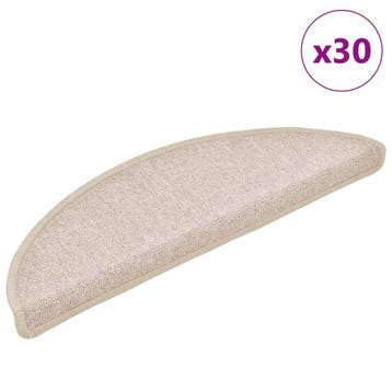 vidaXL Trapmatten 30 st 56x17x3 cm Taupe Halfrond, Verzenden