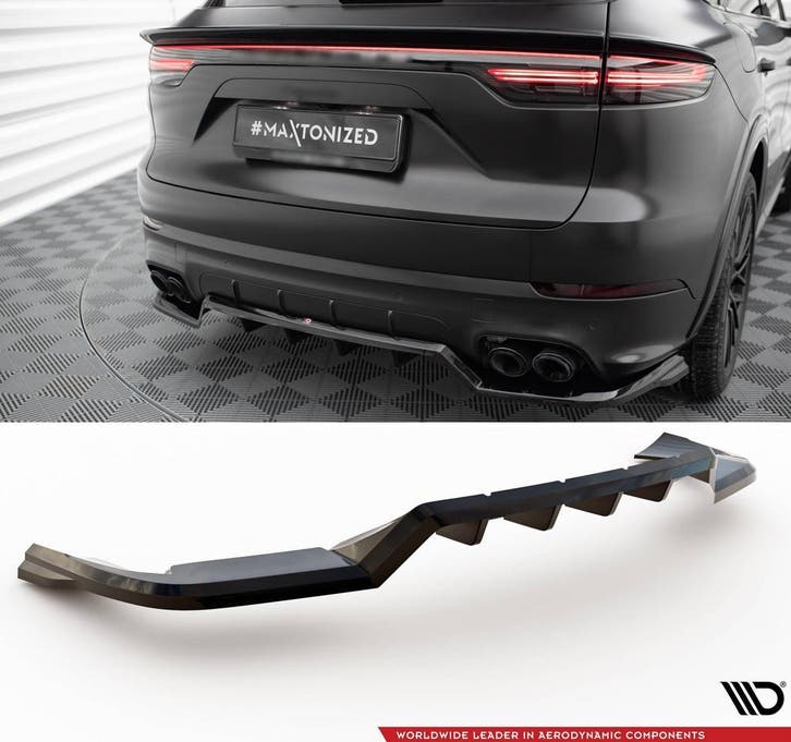 Rear Splitter voor Porsche Cayenne Coupe / SUV Sport Design, Auto diversen, Tuning en Styling, Ophalen of Verzenden