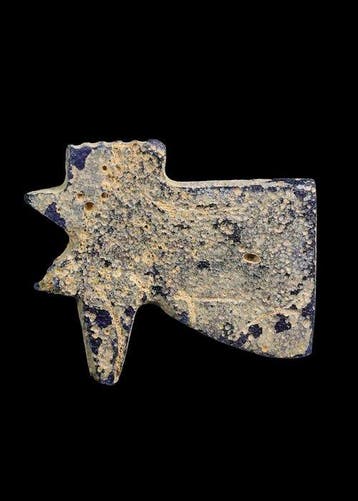 Oud-Egyptisch Donkerblauw glas Wedjat Amulet (Zonder