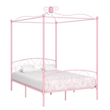 vidaXL Hemelbedframe metaal roze 140x200 cm, Verzenden, Nieuw
