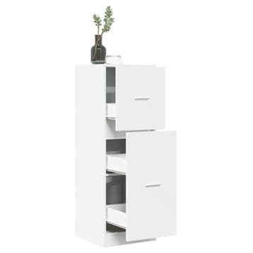 vidaXL Apothekerskast 40x41x118 cm bewerkt hout wit, Verzenden, Nieuw