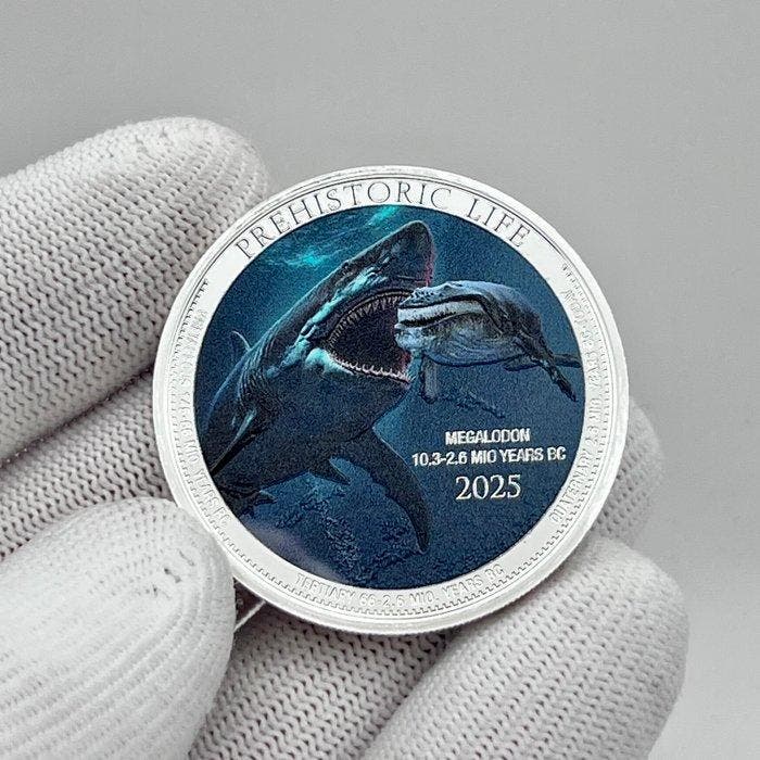 Congo. 20 Francs 2025 – Prehistoric II: Megalodon – 1 oz, Postzegels en Munten, Munten | Europa | Niet-Euromunten