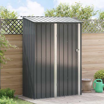 vidaXL Tuinhuisjes Antraciet 140,5 x 74 x 200 cm Metaal, Tuin en Terras, Verzenden, Nieuw