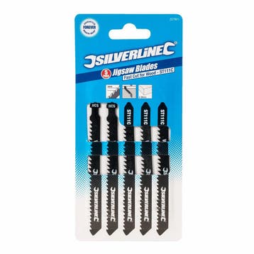 5x Silverline Decoupeerzaagblad voor Hout ST111C, Verzenden