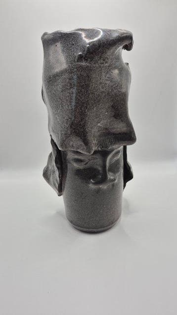 Philippe Gaillard - sculptuur, Gezicht - 29 cm - Keramiek