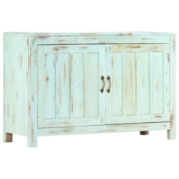 vidaXL Dressoir 110x35x70 cm massief mangohout lichtblauw, Verzenden, Nieuw