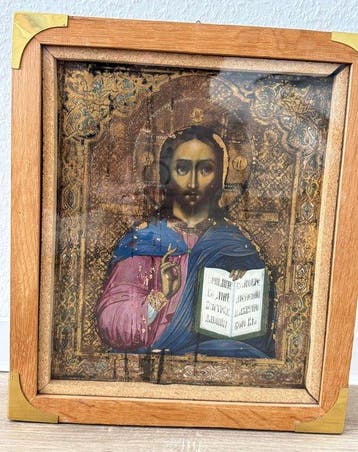 Icoon - Hout - Christus Pantokrator