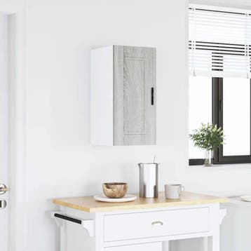 vidaXL Keukenbovenkast Porto bewerkt hout grijs sonoma eiken, Verzenden, Nieuw