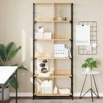 vidaXL Boekenrek 78,5x33x188,5 cm bewerkt hout sonoma, Verzenden, Nieuw