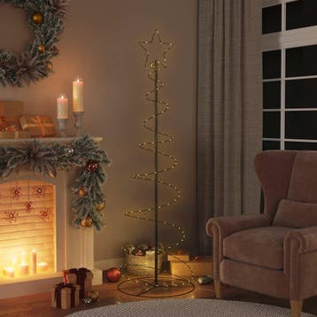 vidaXL LED-kerstboom 120 LEDs warm wit 180 cm, Diversen, Kerst, Verzenden, Nieuw