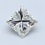 1 pcs Diamant (Natuurlijk) - 1.00 ct - Carré - G - SI1 -, Nieuw