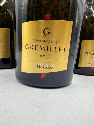 2018 Gremillet, Millésimé - Champagne Brut - 3 Bouteilles, Verzamelen, Nieuw