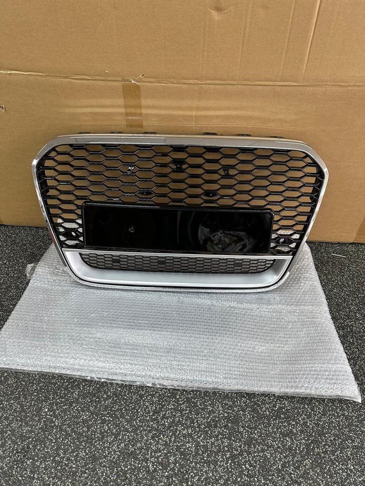 RS6 Look Front Grill Black/Chrome voor Audi A6 C7 4G, Autos : Divers, Tuning & Styling, Enlèvement ou Envoi