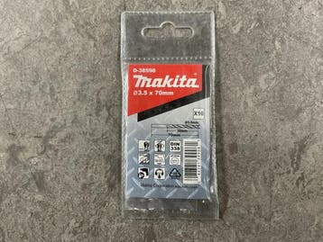 Veiling - 10x Makita metaalboor 10-pack D-38598 ø3.5x70mm, Bricolage & Construction